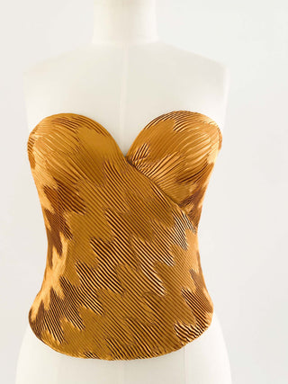 GOLD LA PERLE PLISSEE BUSTIER (70D/75C)