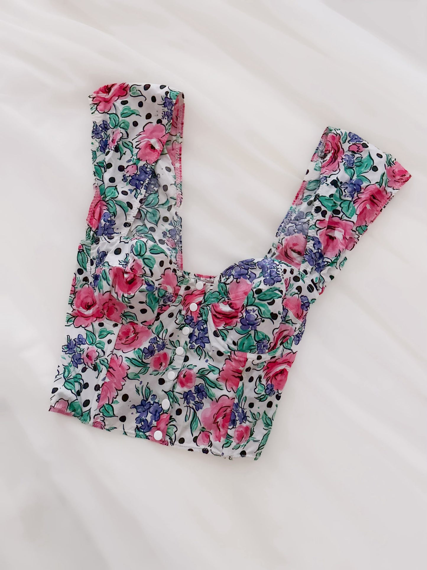 FLORAL 80'S BUSTIER (75B/70C)