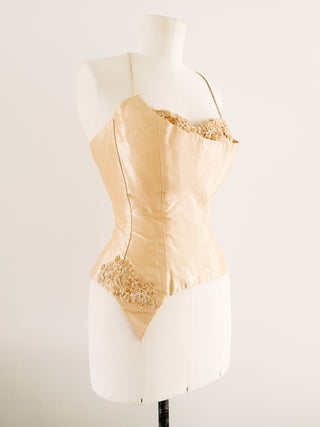 GOLDEN LACE ZIPPER CORSET (L - EU 42)