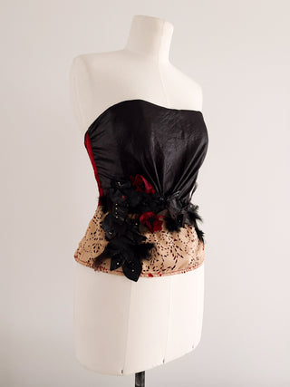 BELGIUM DESIGN BLACK RED CORSET (M, EU 38)
