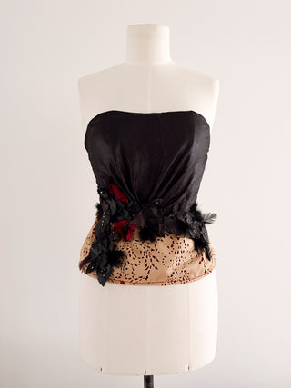 BELGIUM DESIGN BLACK RED CORSET (M, EU 38)