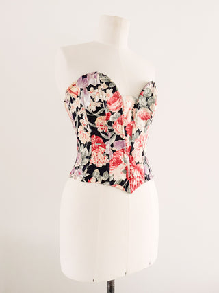 COTTON FLORAL CORSET (M, EU 38)