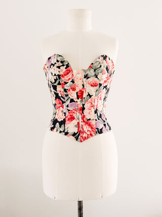 COTTON FLORAL CORSET (M, EU 38)