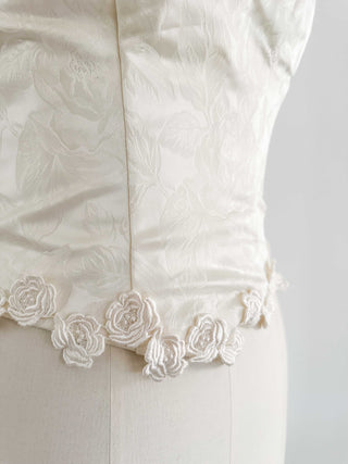 IVORY ZIPPER CORSET (S, EU 36)