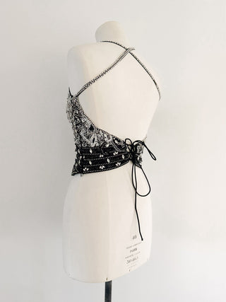 SWAROVSKI STRASS HALTER CORSET (M/L - EU 38/40/42 )