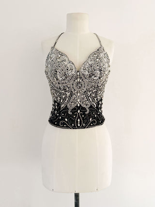 SWAROVSKI STRASS HALTER CORSET (M/L - EU 38/40/42 )