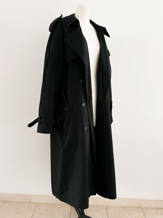 THE PERFECT BLACK VINTAGE TRENCHCOAT (XL, EU 44)