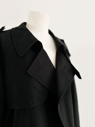 THE PERFECT BLACK VINTAGE TRENCHCOAT (XL, EU 44)