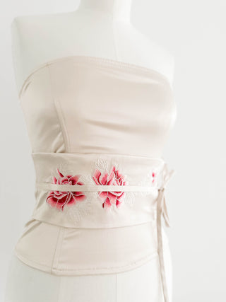IVORY FLORAL CORSET (S, EU 36)