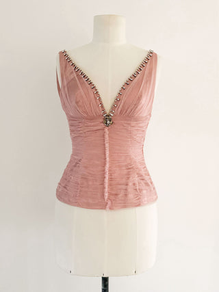 PINK TULE ITALIAN CORSET (S - EU 36)