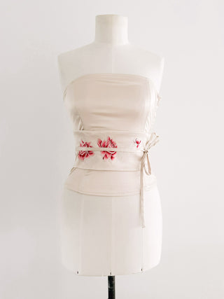 IVORY FLORAL CORSET (S, EU 36)