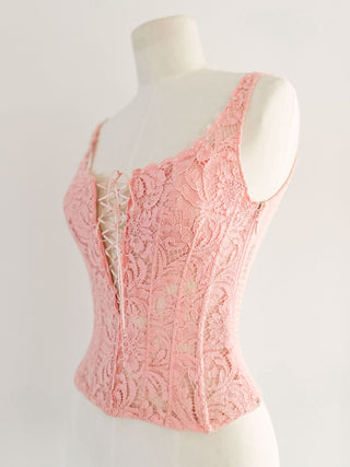 LA PERLA PINK LACE CORSET (S - EU 36)