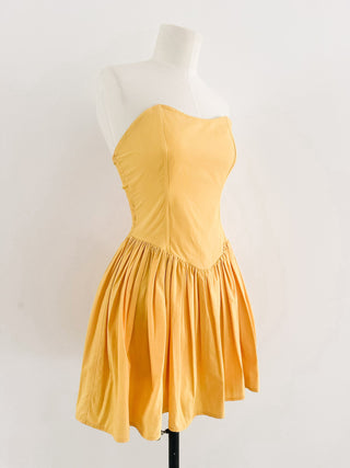 YELLOW CORSET DRESS - M, EU 38