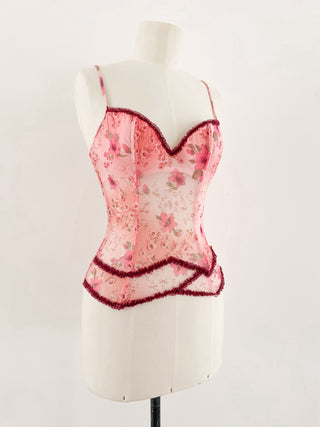 PINK FLORAL CORSET - 75C/70D