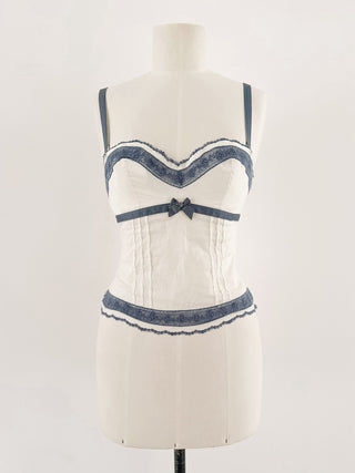 COTTON DENIM BUSTIER - 70B/75A