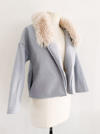 BABY BLUE LAMMY JACKET - S, EU 36