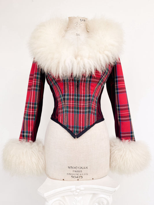 ENGLISH DESIGNER CORSET JACKET, RARE (S - M/L)