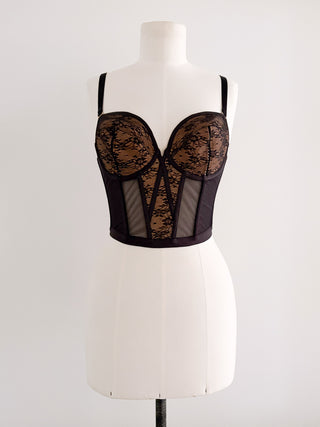 CLASSY LACE BLACK BUSTIER (75D/70E)