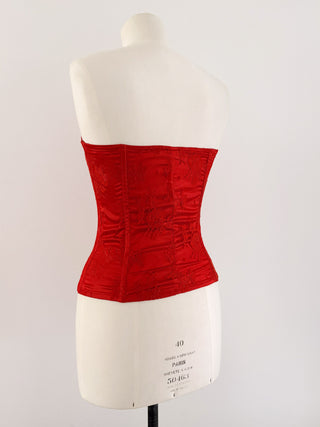 RED LACE STRAPLESS BUSTIER (EU S/M - EU 36/38)