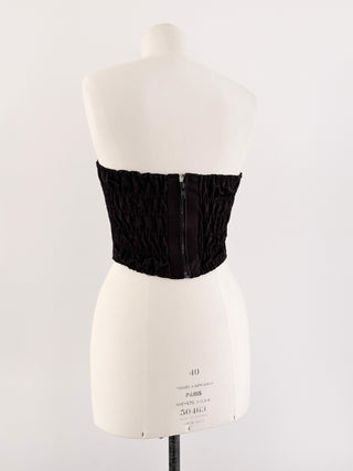 DARK BLUE SPARKLE EMBROIDERY BUSTIER (75B/70C)