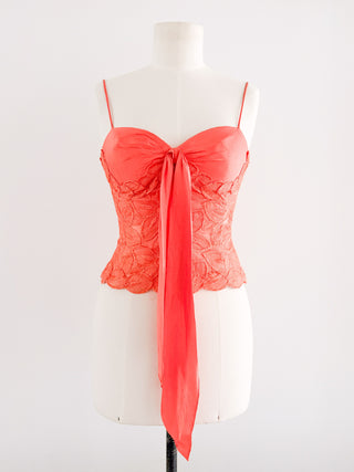 TANGERINE SILK LACE CORSET (S - EU 36)