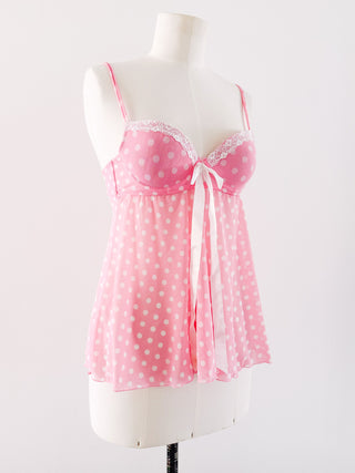 PINK WHITE POLKADOT BUSTIER (70B/75A)
