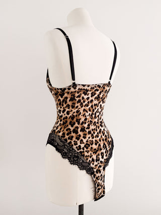 LEOPARD BLACK LACE BODYSUIT (75B/70C)