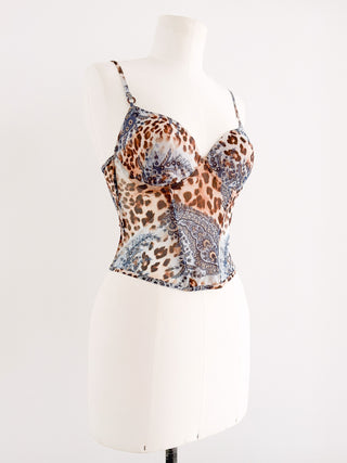 PAISLEY LEOPARD BUSTIER (75C/80B)