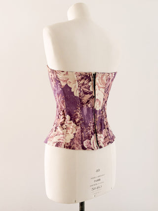 PURPLE BEIGE FLORAL CORSET (M - EU 38/40)