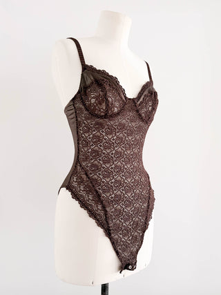 BROWN LACE BODYSUIT (70B/75A)