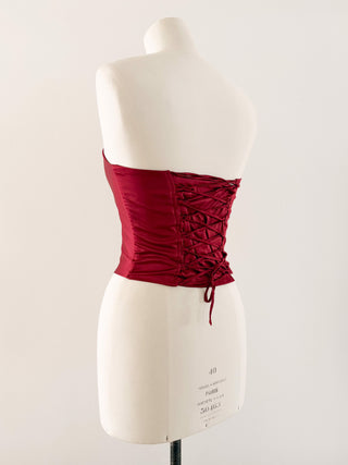 SATIN BURGANDY CORSET (XS/S - EU 34/36