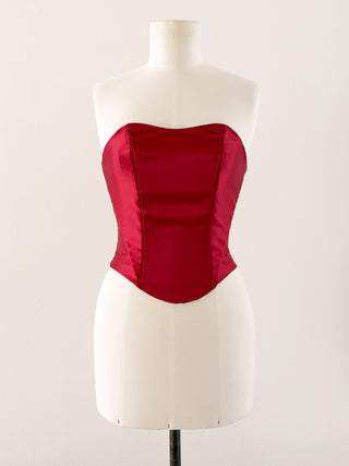 SATIN BURGANDY CORSET (XS/S - EU 34/36