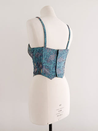 BLUE SPARKLY CORSET (S/M - EU 36/38)