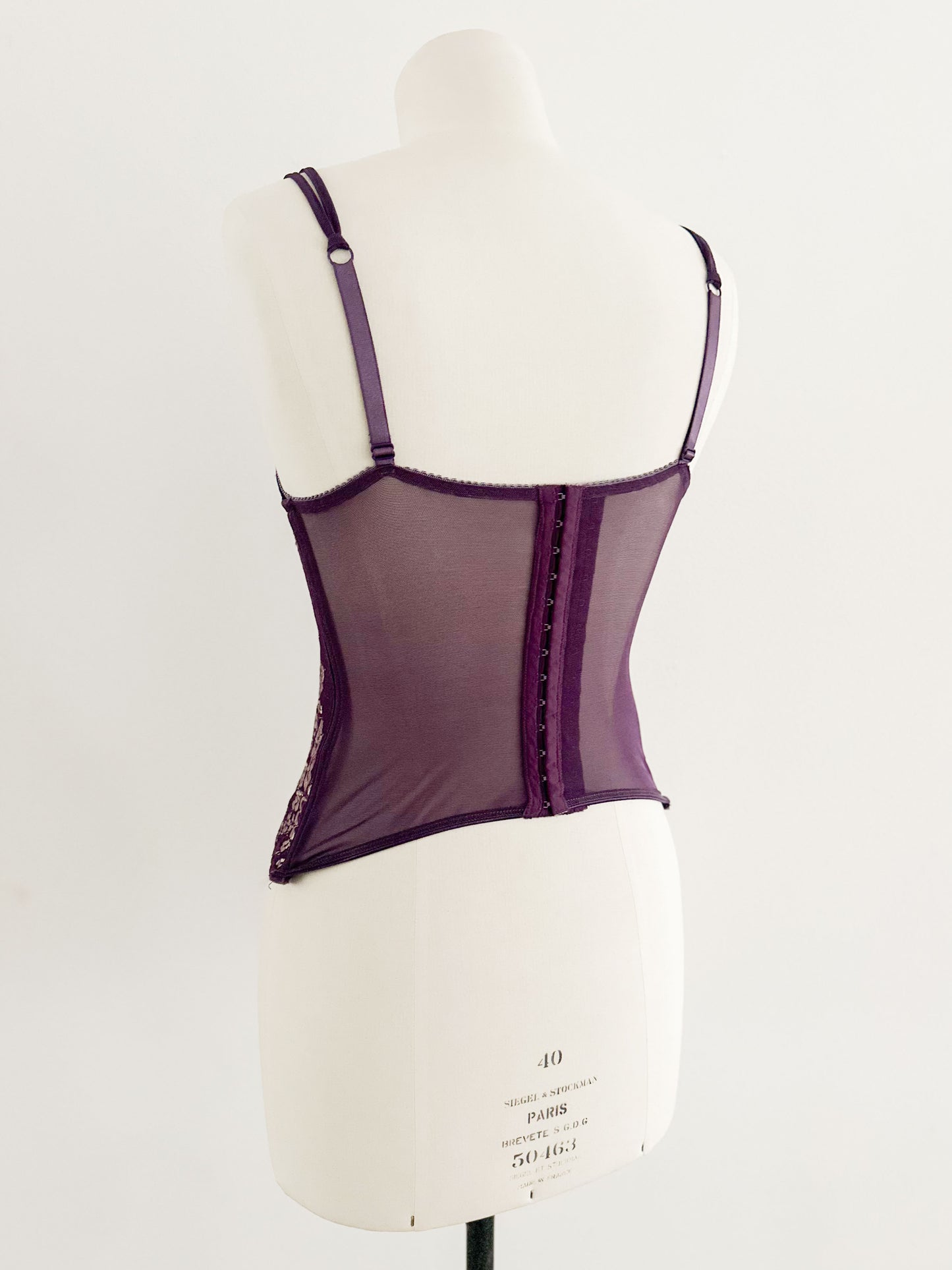 PURPLE GOLD LACE BUSTIER (75B/70C)