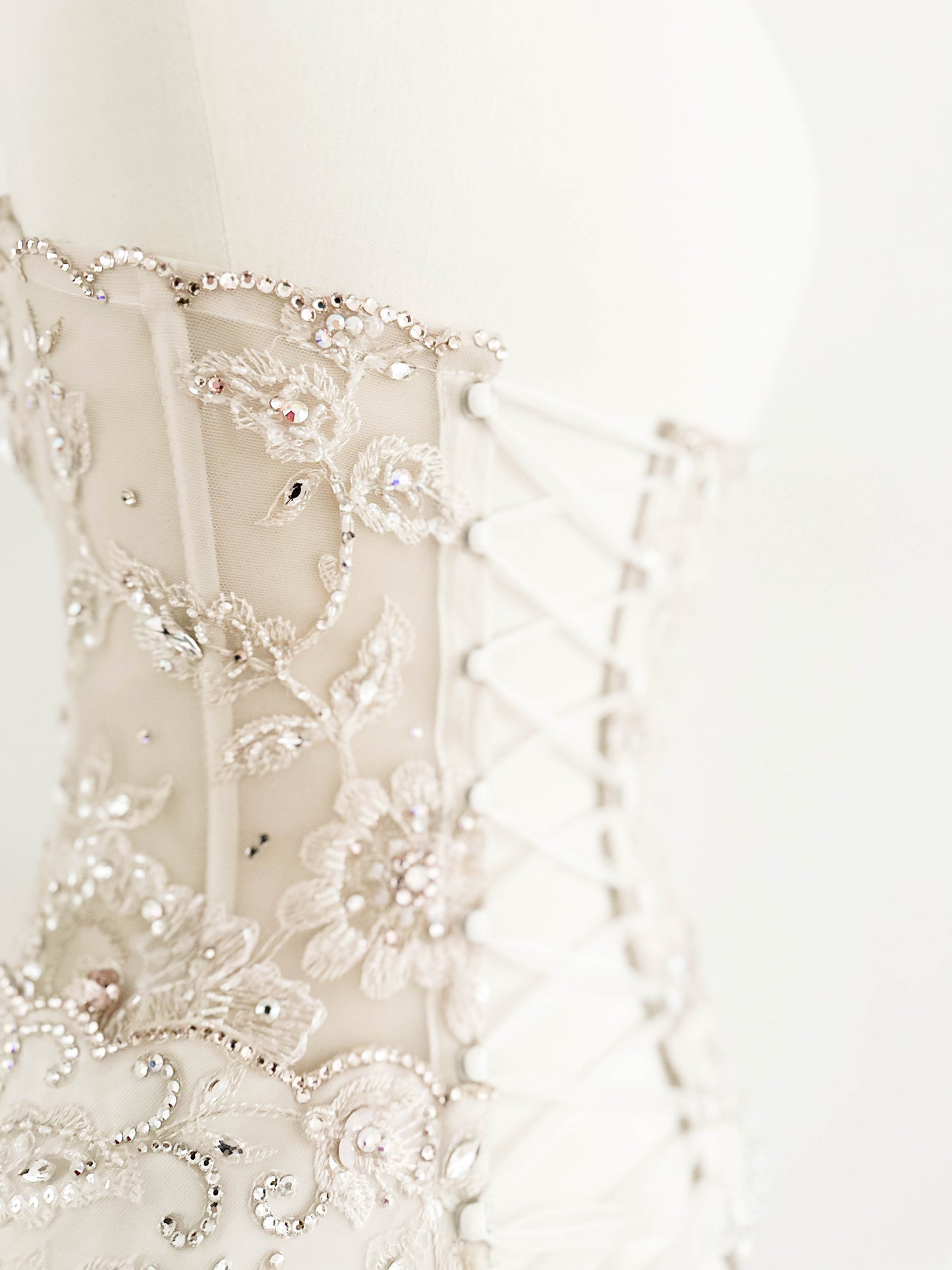 FLORAL SWAROVSKI CORSET (XS - M)