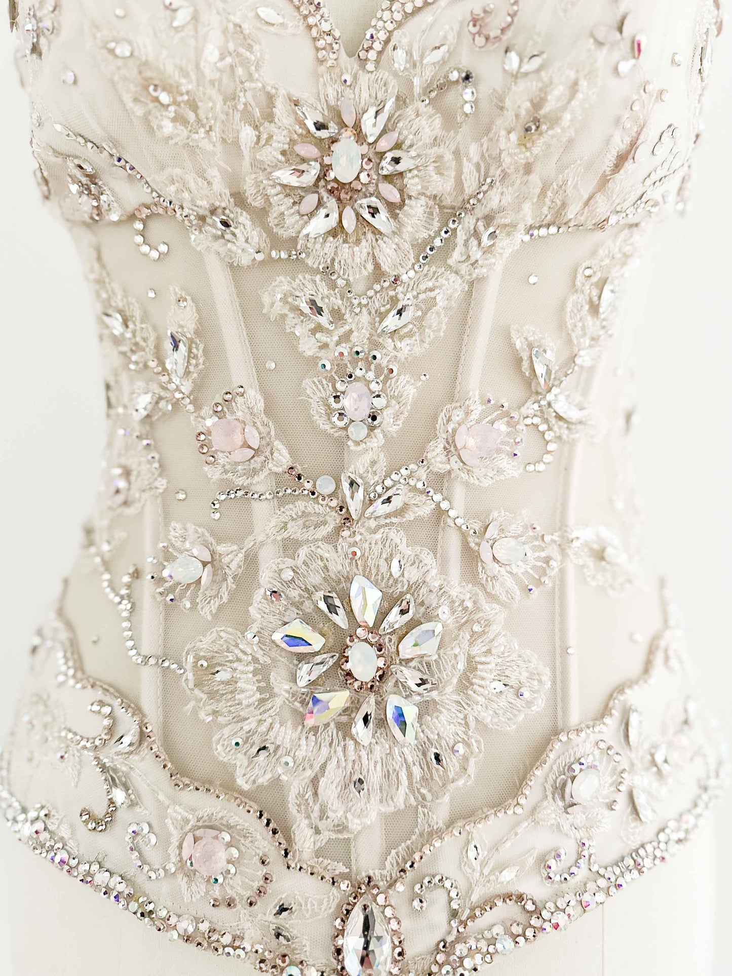 FLORAL SWAROVSKI CORSET (XS - M)