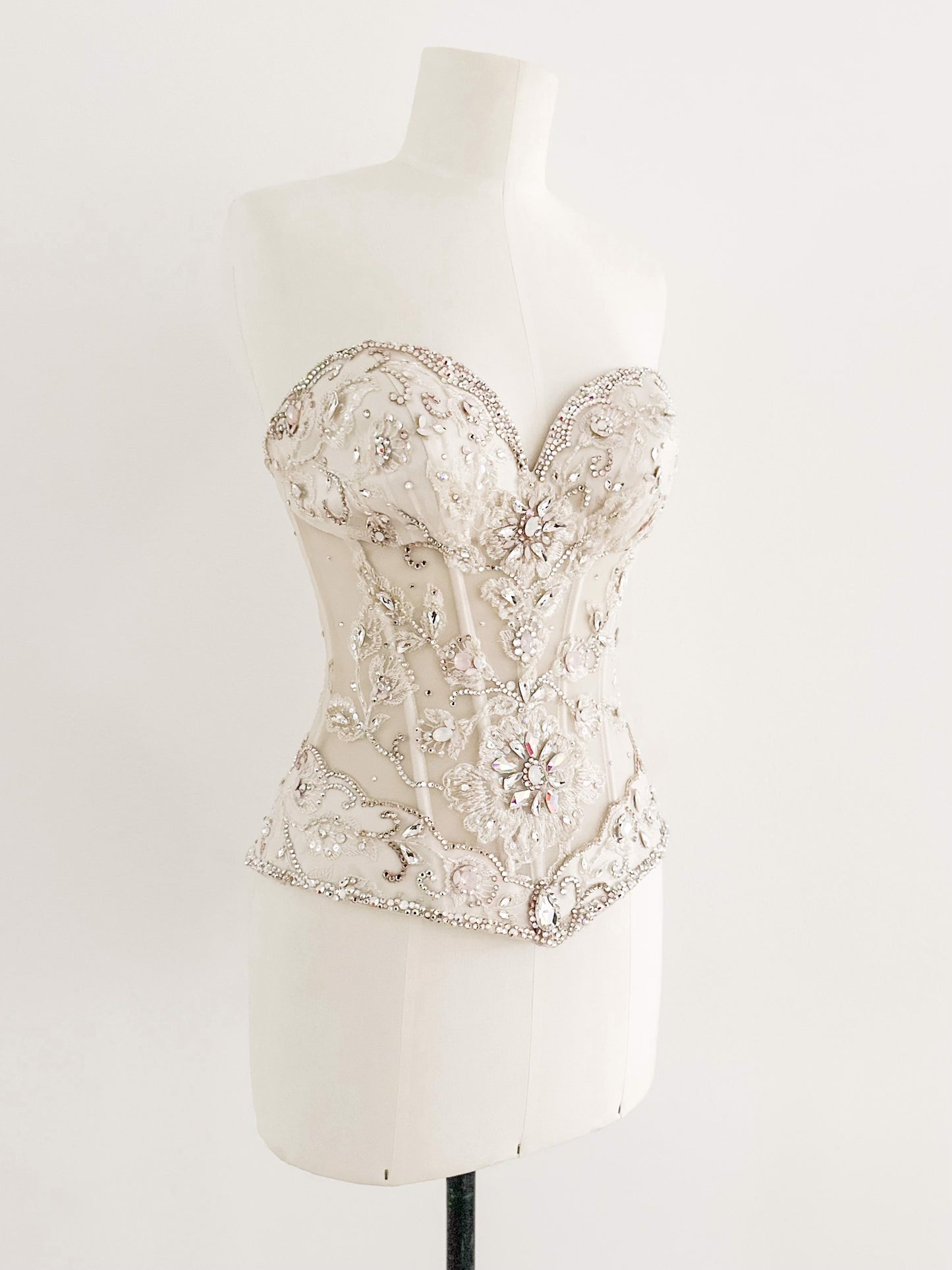 FLORAL SWAROVSKI CORSET (XS - M)