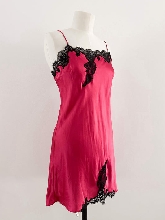 PRETTY IN PINK SILK DRESS (S - M)