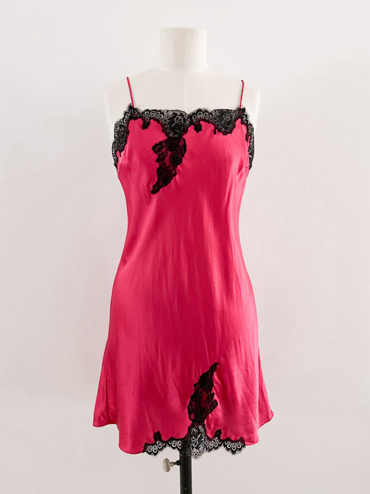 PRETTY IN PINK SILK DRESS (S - M)