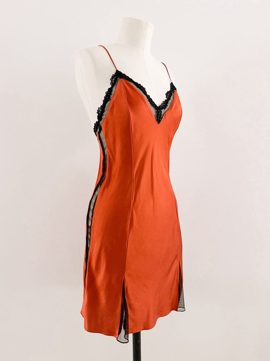 SILK SUNSHINE TANGERINE DRESS (S - M)
