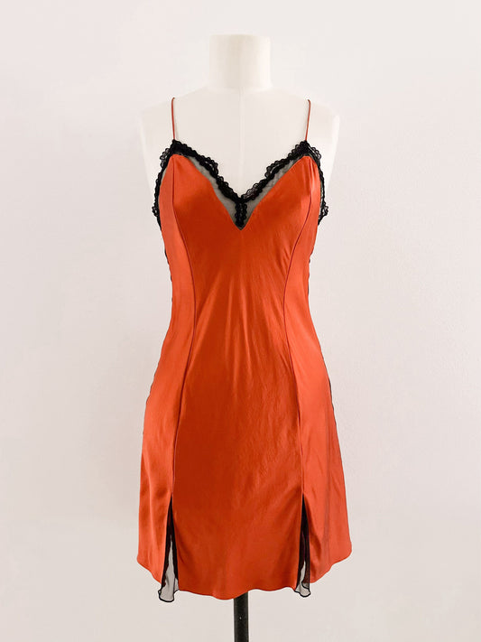 SILK SUNSHINE TANGERINE DRESS (S - M)