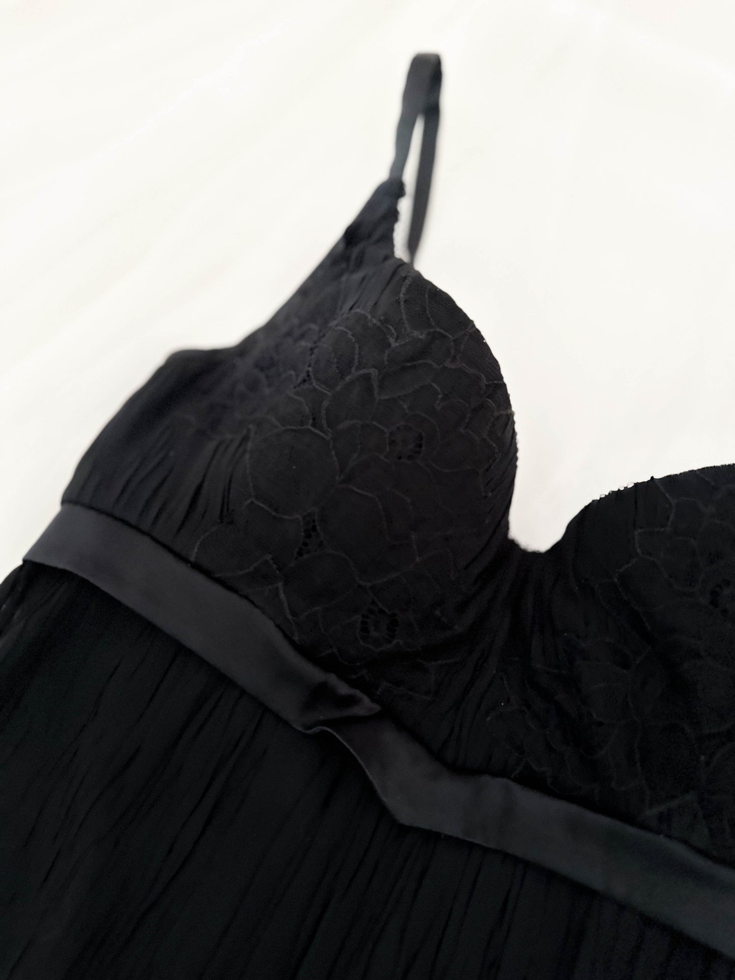 BLACK SILK LA PERLA BUSTIER (75B/70C)