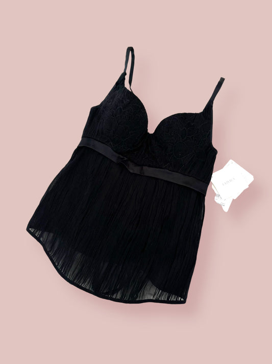 BLACK SILK LA PERLA BUSTIER (75B/70C)