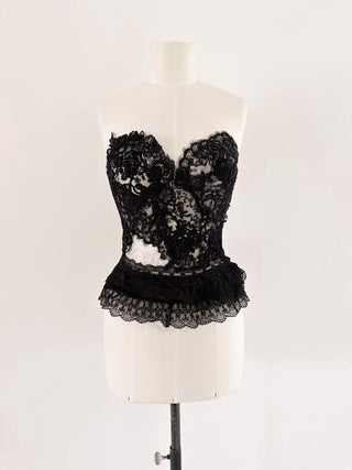 B&W ROYAL EMBELLISHED BUSTIER (XS, EU 34)