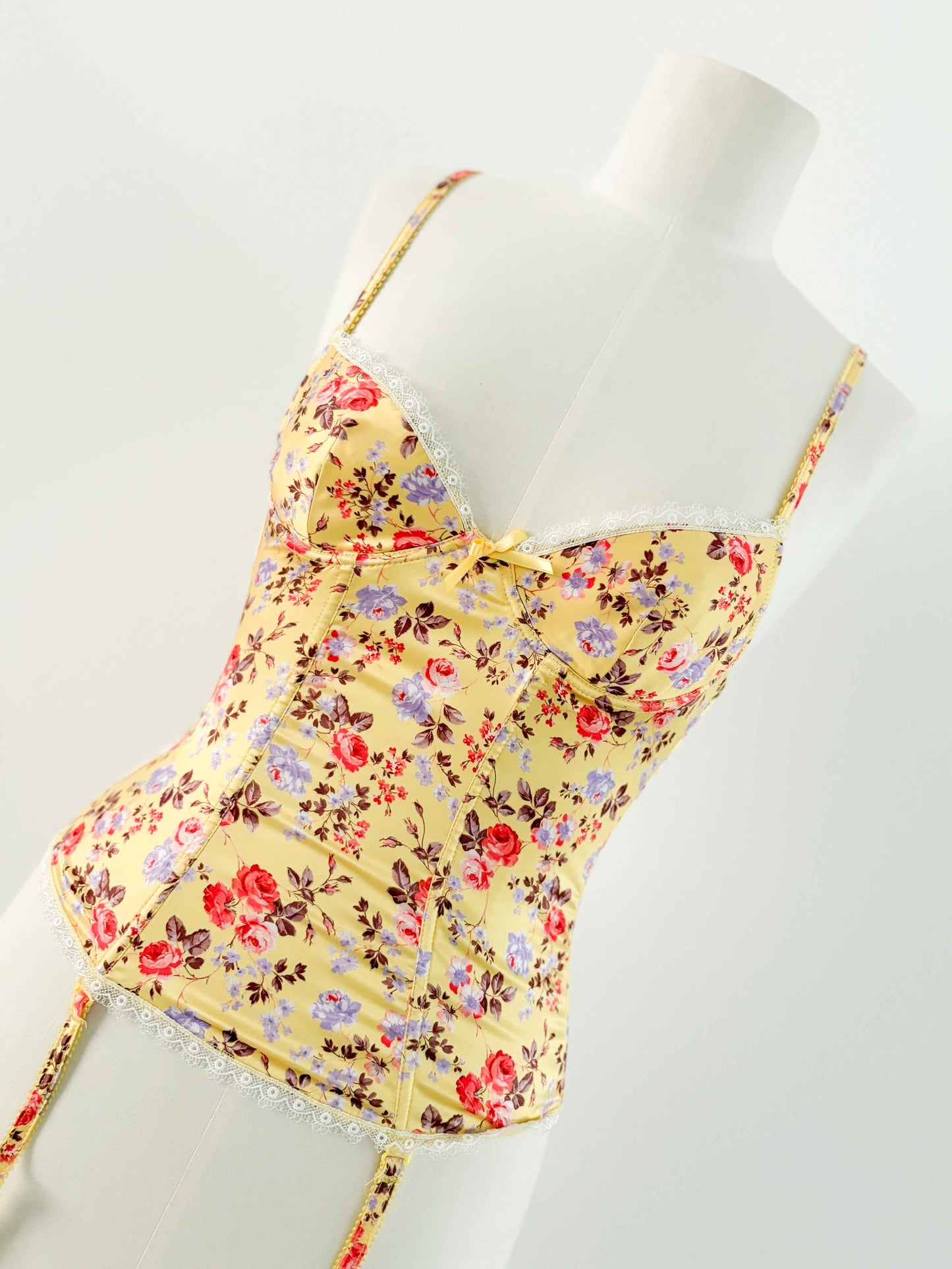 SUNSHINE FLORAL SATIN BUSTIER (75A/70B)
