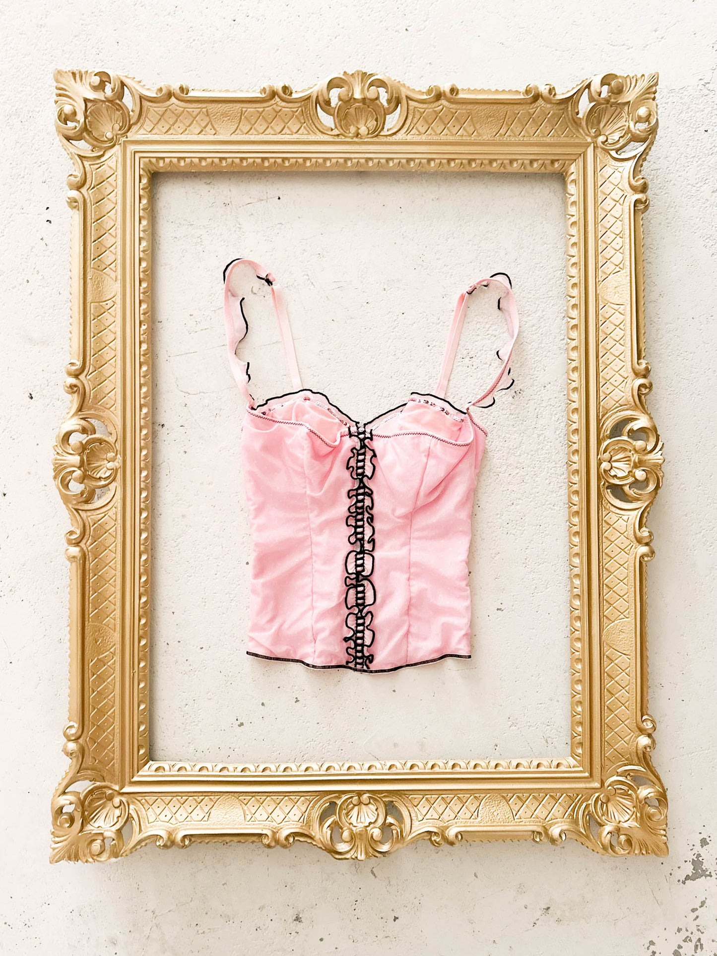 PINK RUFFLE SEQUIN BUSTIER (75B/80A)