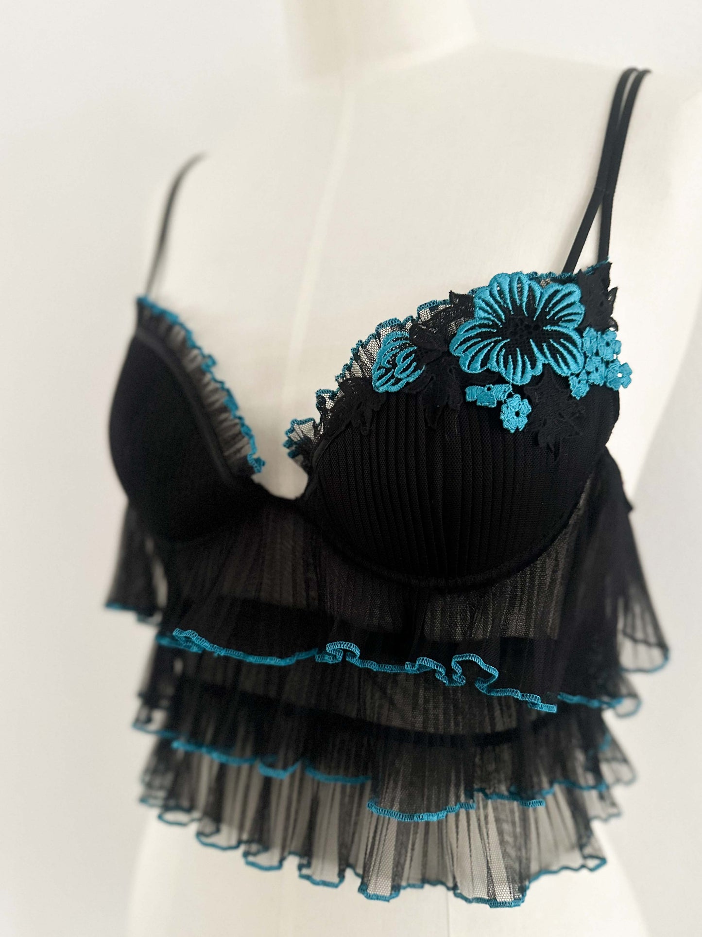 RUFFLE FLORAL BUSTIER (75B/70C)