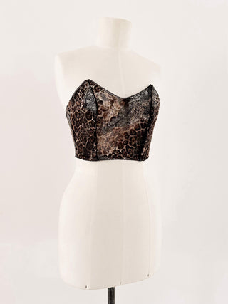 LEOPARD SUMMER BUSTIER (S, EU 36)