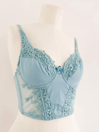 BLUE LACE BUSTIER (75B/70C)