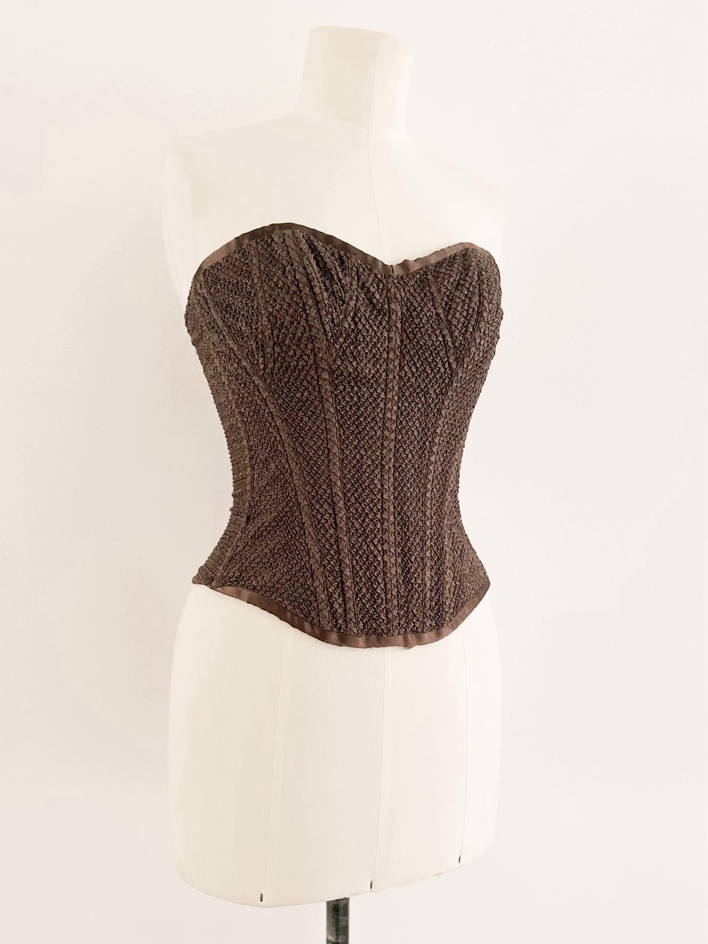 FRENCH BROWN CORSET (XS - S)